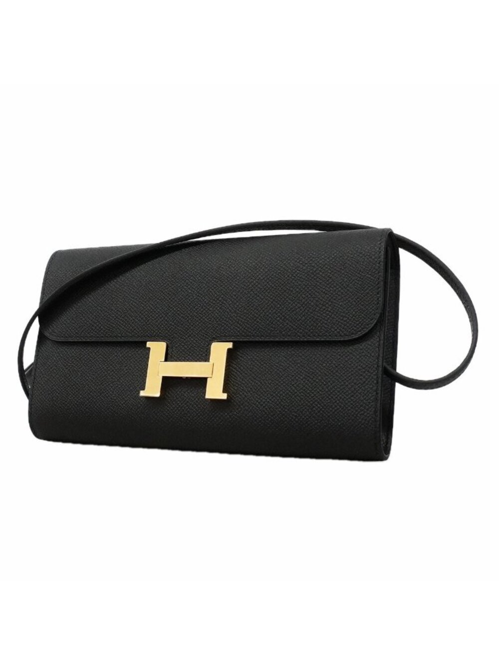 Hermes Wallet on Chain Constance to Go Veau Epsom Black Gold Shoulder Bag